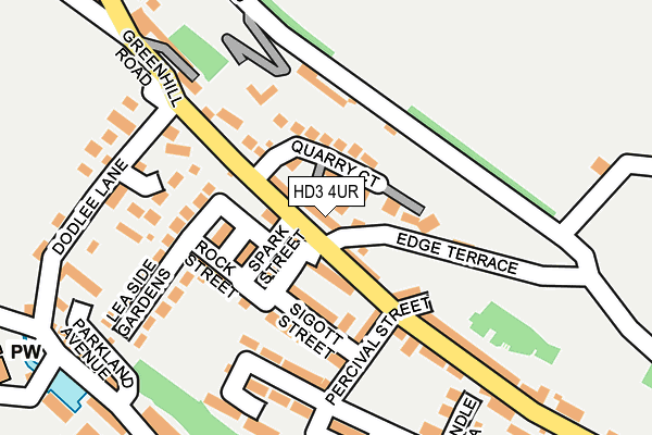 HD3 4UR map - OS OpenMap – Local (Ordnance Survey)