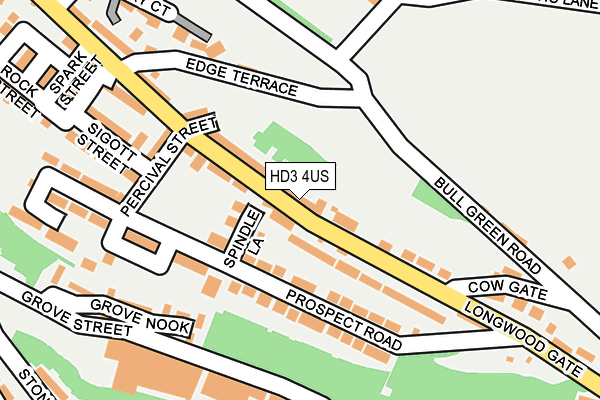 HD3 4US map - OS OpenMap – Local (Ordnance Survey)