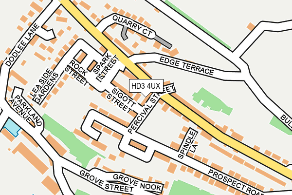 HD3 4UX map - OS OpenMap – Local (Ordnance Survey)