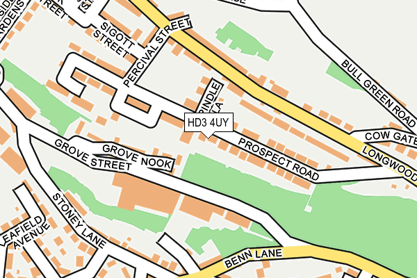 HD3 4UY map - OS OpenMap – Local (Ordnance Survey)