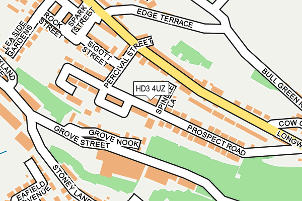 HD3 4UZ map - OS OpenMap – Local (Ordnance Survey)