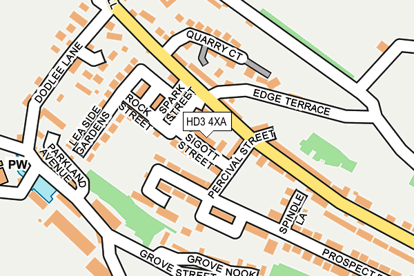 HD3 4XA map - OS OpenMap – Local (Ordnance Survey)