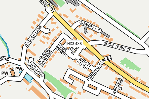 HD3 4XB map - OS OpenMap – Local (Ordnance Survey)