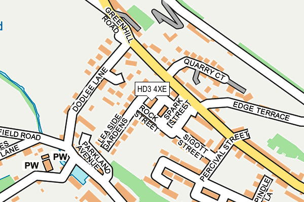 HD3 4XE map - OS OpenMap – Local (Ordnance Survey)