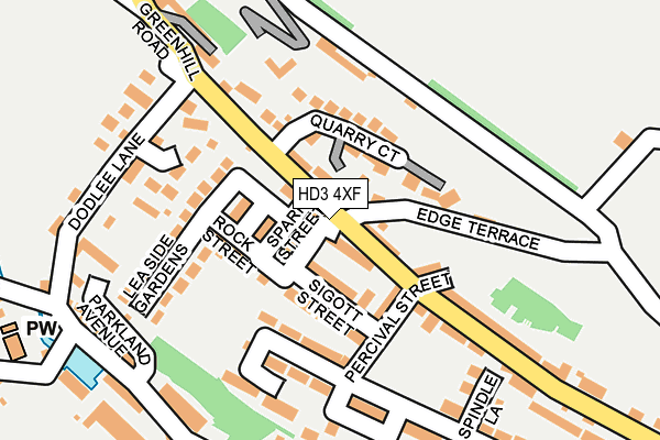 HD3 4XF map - OS OpenMap – Local (Ordnance Survey)