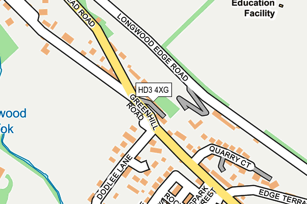 HD3 4XG map - OS OpenMap – Local (Ordnance Survey)