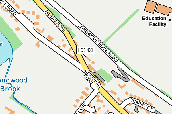 HD3 4XH map - OS OpenMap – Local (Ordnance Survey)