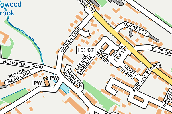 HD3 4XP map - OS OpenMap – Local (Ordnance Survey)