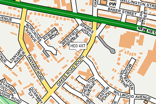HD3 4XT map - OS OpenMap – Local (Ordnance Survey)