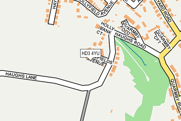 HD3 4YU map - OS OpenMap – Local (Ordnance Survey)