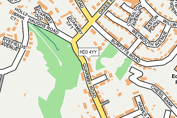 HD3 4YY map - OS OpenMap – Local (Ordnance Survey)