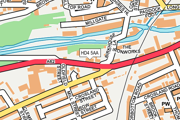 HD4 5AA map - OS OpenMap – Local (Ordnance Survey)