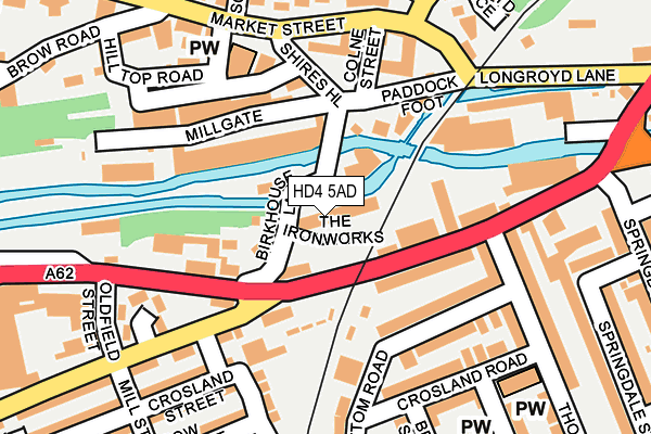 HD4 5AD map - OS OpenMap – Local (Ordnance Survey)