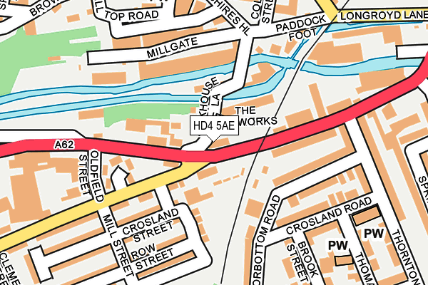 HD4 5AE map - OS OpenMap – Local (Ordnance Survey)