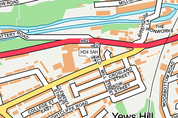 HD4 5AH map - OS OpenMap – Local (Ordnance Survey)