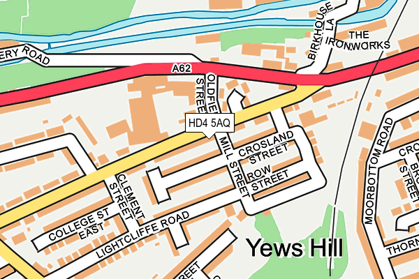 HD4 5AQ map - OS OpenMap – Local (Ordnance Survey)