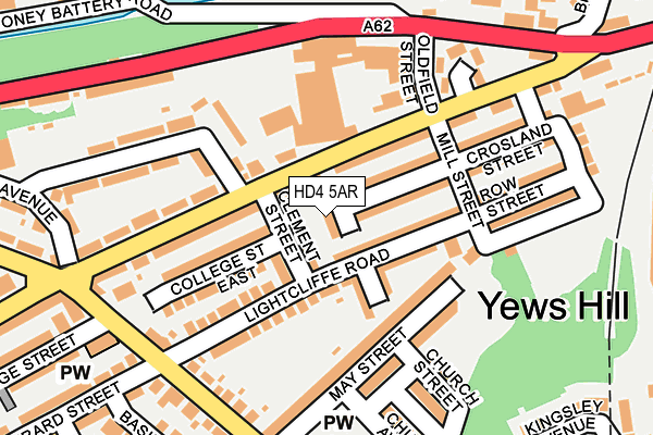 HD4 5AR map - OS OpenMap – Local (Ordnance Survey)