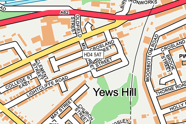 HD4 5AT map - OS OpenMap – Local (Ordnance Survey)