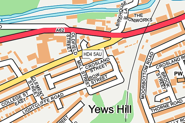 HD4 5AU map - OS OpenMap – Local (Ordnance Survey)