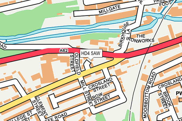 HD4 5AW map - OS OpenMap – Local (Ordnance Survey)