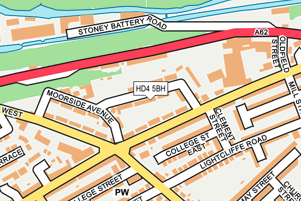 HD4 5BH map - OS OpenMap – Local (Ordnance Survey)