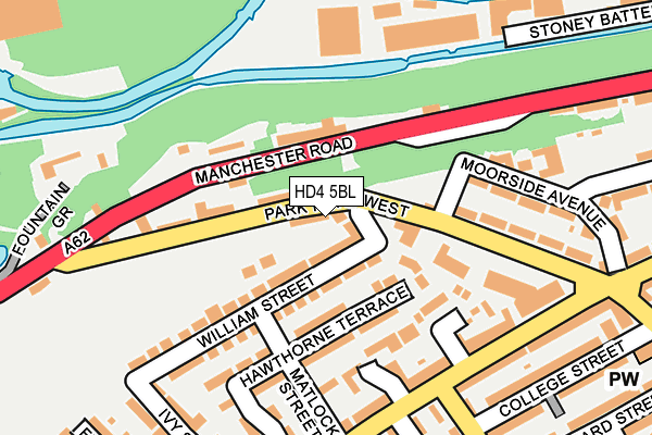 HD4 5BL map - OS OpenMap – Local (Ordnance Survey)