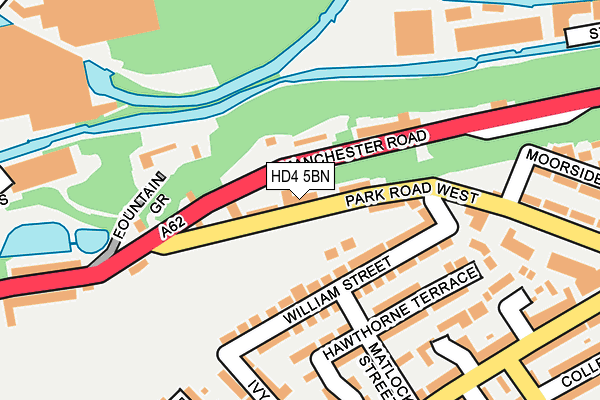 HD4 5BN map - OS OpenMap – Local (Ordnance Survey)