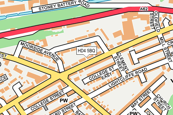 HD4 5BQ map - OS OpenMap – Local (Ordnance Survey)
