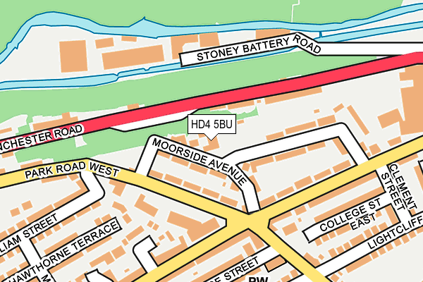 HD4 5BU map - OS OpenMap – Local (Ordnance Survey)