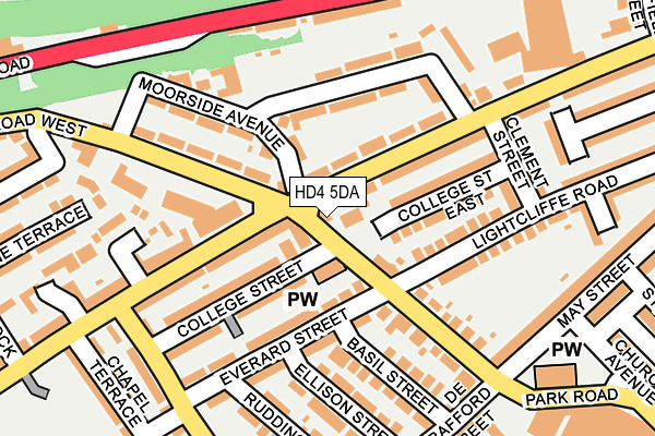 HD4 5DA map - OS OpenMap – Local (Ordnance Survey)