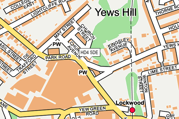 HD4 5DE map - OS OpenMap – Local (Ordnance Survey)