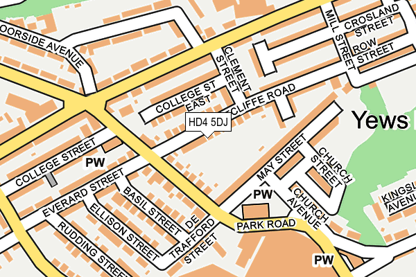 HD4 5DJ map - OS OpenMap – Local (Ordnance Survey)