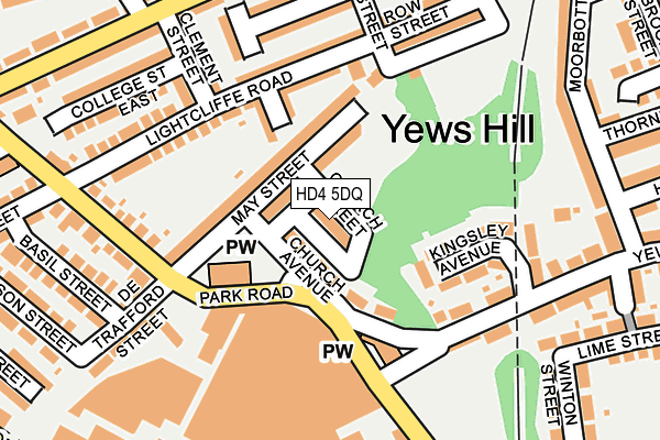 HD4 5DQ map - OS OpenMap – Local (Ordnance Survey)