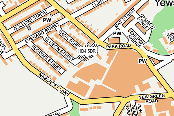 HD4 5DR map - OS OpenMap – Local (Ordnance Survey)