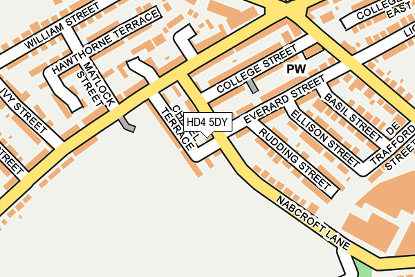 HD4 5DY map - OS OpenMap – Local (Ordnance Survey)