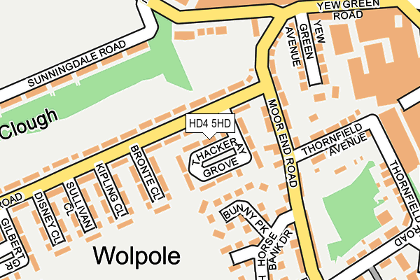 HD4 5HD map - OS OpenMap – Local (Ordnance Survey)