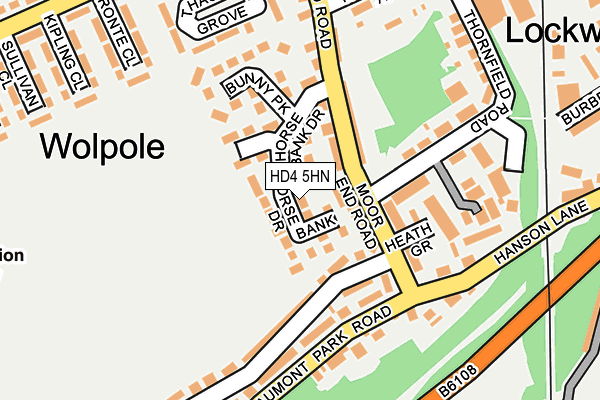 HD4 5HN map - OS OpenMap – Local (Ordnance Survey)