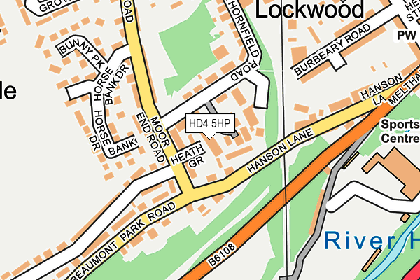 HD4 5HP map - OS OpenMap – Local (Ordnance Survey)