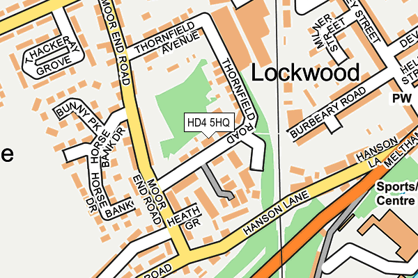 HD4 5HQ map - OS OpenMap – Local (Ordnance Survey)