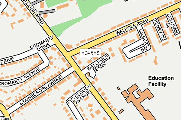 HD4 5HS map - OS OpenMap – Local (Ordnance Survey)