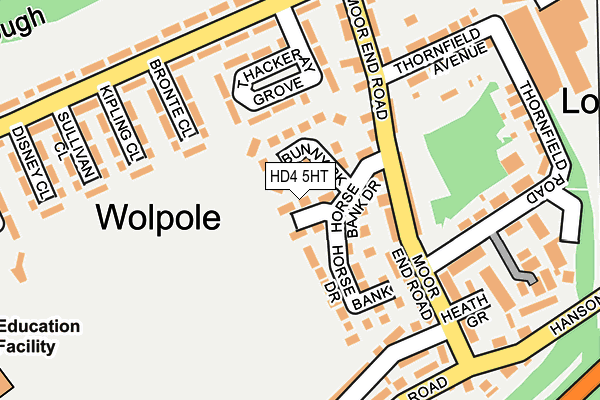 HD4 5HT map - OS OpenMap – Local (Ordnance Survey)