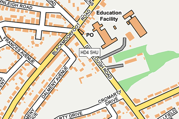 HD4 5HU map - OS OpenMap – Local (Ordnance Survey)