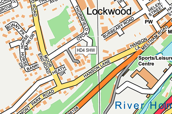 HD4 5HW map - OS OpenMap – Local (Ordnance Survey)