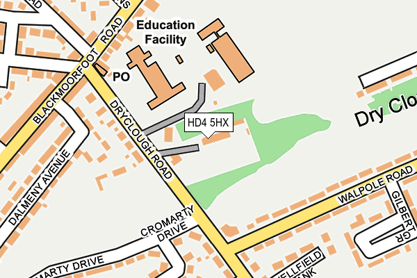 HD4 5HX map - OS OpenMap – Local (Ordnance Survey)