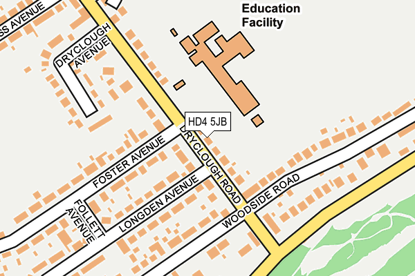 HD4 5JB map - OS OpenMap – Local (Ordnance Survey)