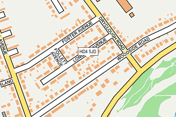 HD4 5JD map - OS OpenMap – Local (Ordnance Survey)