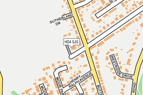 HD4 5JG map - OS OpenMap – Local (Ordnance Survey)