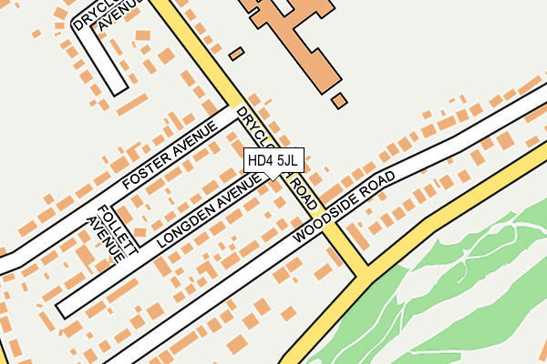 HD4 5JL map - OS OpenMap – Local (Ordnance Survey)