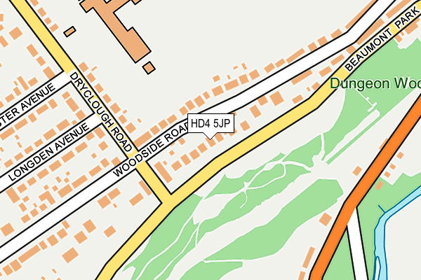 HD4 5JP map - OS OpenMap – Local (Ordnance Survey)