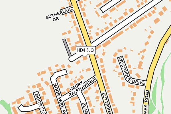HD4 5JQ map - OS OpenMap – Local (Ordnance Survey)